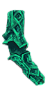 Melted Emerald Plated Arm