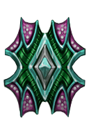Spellbound Uvarovite Shield }V{