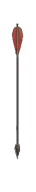 Rust Fletched Arrow